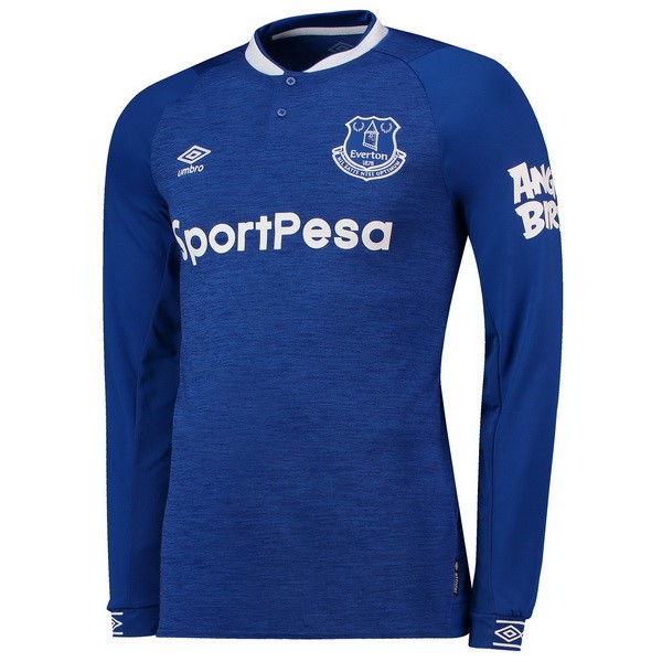 Camiseta Everton 1ª ML 2018-2019 Azul